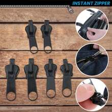 6pcs Instant Zipper Universal Repair Kit, Zipper Teeth Replacement For Multi-Functional Clothing - Black - View 3