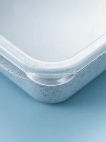 1個單色北歐風格三個間隔的便當盒 - 霧霾藍 - 查看 9