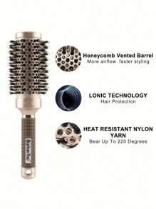 1支离子圆梳，防静电造型沙龙梳，适用于专业沙龙和家庭使用，梳子，美发工具，美发产品和配件，适用于理发店、美容院、返校季、旅行度假必备品，女士美发配件，梳子，解结梳，球形梳，迷你梳子套装，木梳，卷发梳，美发设备，梳子，梳子套装，梳子，卷发梳，解结梳，女士梳子，理发师，理发配件，理发店，美发设备 - 彩色 - 查看 7