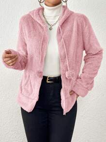 Women Winter Coats - 粉色 - 查看 4