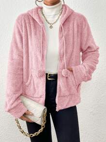 Women Winter Coats - 粉色 - 查看 3