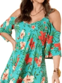 Women Dresses - màu xanh lá - Xem 4