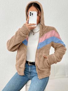 Women Winter Coats - 卡其色 - 查看 4