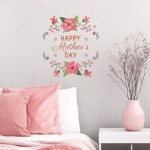 1片花與信件印花壁貼,適用於母親節裝飾 - 彩色 - 查看 6