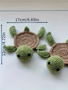 1 Miếng Thủ công Dễ thương Rùa Và Hình Cừu  Tách trà Đĩa nhỏ , Cách nhiệt Tấm lót Đối với Sử dụng - màu xanh lá - Xem 2
