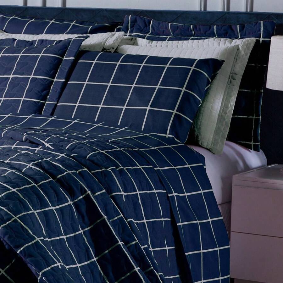 Sheet Sets With Pillowcases - Marine Grid - View 1