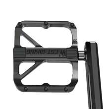 WEST BIKING 1對含卡扣的鋁合金公路車踏板,防滑快拆式自行車踏板套裝 - 黑色 - 查看 2