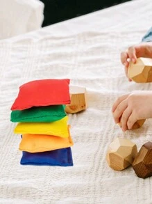 1 pieza - Lanzamiento de bolsa de frijoles de arena Bolsa de frijoles lanzando juguetes Bolsas de cornhole Juguete Bolsas de frijoles Bolsas de frijoles Juguetes Jugar Lanzar Mini bolsas de frijoles Suministros para eventos al aire libre Lona - Multicolor - Ver 2