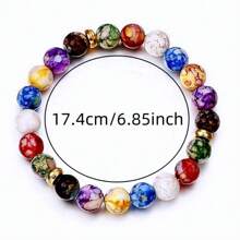 7 Đá chữa bệnh Vòng tay , Yoga Cân bằng Năng lượng , Hạt Đồ trang sức - Nhiều màu - Xem 5