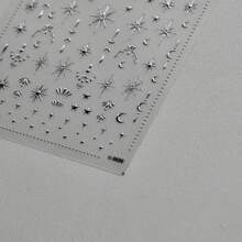 5D立体月亮星星美甲贴纸 - 自粘美甲贴花，打造惊艳美甲装饰，DIY美甲用品 - 彩色 - 查看 7