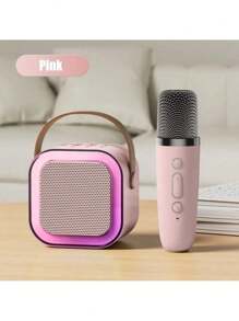Caixa de som sem fio com microfone Karaokê, Mini Alto-falante Bluetooth portátil de Karaoke com 1 Microfone K12 - Verde Militar - Visão 2