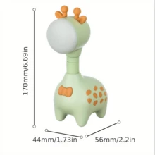 1個長頸鹿夜燈,usb充電小裝飾燈,為家居裝飾,閱讀,辦公室,宿舍等帶來氛圍之夜燈-一份很棒的禮物！ - 米色 - 查看 8