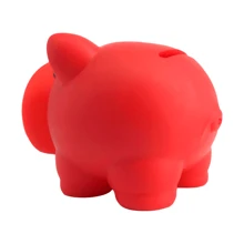 PromoClick Alcancía en forma de cerdito con nariz removible. - Rojo - Ver 8