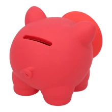 PromoClick Alcancía en forma de cerdito con nariz removible. - Rojo - Ver 5