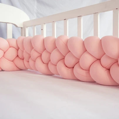  ENTRENUDOS- Bumper cuna / Parachoques bebe / Trenza cubre cuna colchón VARIAS MEDIDAS/ ELIGE LA MEDIDA DE TU PREFERENCIA / 23 cm alto
