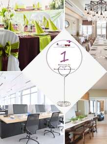 PARTYJRONE 10pcs/20pcs 8.5*4cm Heart Shaped Table Number Holders, Desk Picture Stands, Paper Menu Clips For Festive Table Decoration,Christmas - Silver - View 3