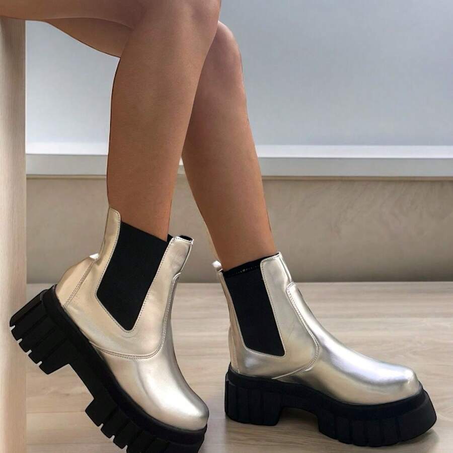 Women Ankle Boots & Booties - Bạc - Xem 1