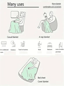 1pc Cartoon Zebra Patterned Blanket, Soft, Comfortable, Lightweight, Warm, Suitable For Bed & Sofa, All Seasons - Multicolor - View 6