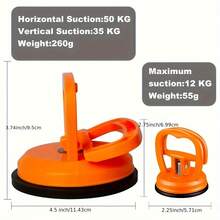 2pcs Powerful Car Dent Puller Remover - 2 Packs Dent Removal Kit For Cars Paintless Dent Puller Suction Cup Large Small Dent Remover Tool For Car Repair - Black - View 2