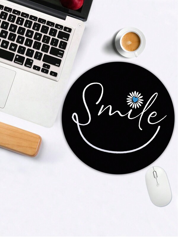 حصيرة الماوس المستديرة سميكة، مخصصة بنسيج وقماش ليكرا،قابلة للغسيل، قاعدة مطاطية لمنع الانزلاق، حصيرة ماوس جديدة وابتكارية مخصصة لاسلكية الحاسوب