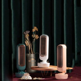 1 pieza, Manténgase fresco y cómodo: ventilador de escritorio USB y humidificador con 3 velocidades y apagado automático para el hogar, la oficina y el dormitorio
