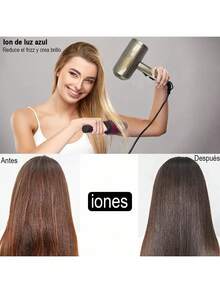 Secadora Cabello Portátil Profesional 4000w, Secadores de pelo Con Aire Frio Y Caliente,Diseño Compacto Dos Botones Frio Caliente,Secadora Portatil - Tipo de Enchufe A USA (110-127V) - Ver 4