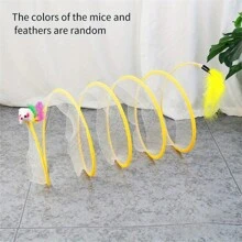 PETSIN 1入交互式貓隧道玩具,帶孔和玩具球,給貓咪帶來有趣的寵物玩具 - 彩色 - 查看 16