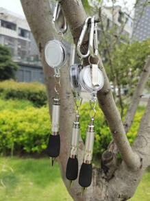 3 Stücke Tragbare Ausziehbarer Schlüsselanhänger Kugelschreiber Mit Umhängeband Für Wandern, In Mehreren Farben Erhältlich