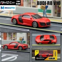 Makeda Réplica de modelo de coche Audi R8 V10 de 7cm, miniatura con licencia oficial para colección de fans de vehículos a escala 1/64 - Multicolor - Ver 10