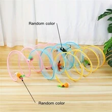 1入交互式貓隧道玩具,帶孔和玩具球,給貓咪帶來有趣的寵物玩具 - 彩色 - 查看 8