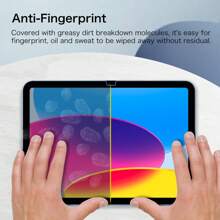 2片装钢化玻璃屏幕保护膜，兼容iPad、Galaxy Tab/Redmi Pad SE/HONOR Pad/小米平板、MatePad Air，防刮花，触控灵敏 - 無色 - 查看 4