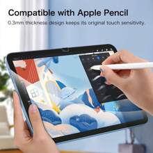 2片装钢化玻璃屏幕保护膜，兼容iPad、Galaxy Tab/Redmi Pad SE/HONOR Pad/小米平板、MatePad Air，防刮花，触控灵敏 - 無色 - 查看 7