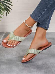 Sandales plates de plage décontractées pour femmes, chaussures plates de loisirs sportifs confortables et antidérapantes
