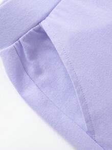 Teen Girl Pants, 2024 Spring New Collection, Sports Pants, Girls' Casual Long Pants, Fashionable - Mauve Purple - View 4