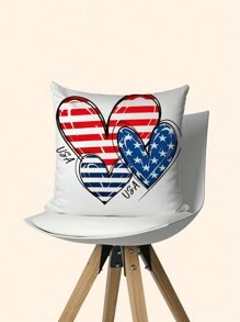 1個超柔軟的節日慶典家居裝飾枕套,適用於農舍、臥室、客廳沙發、汽車,不含枕芯 - 彩色 - 查看 1