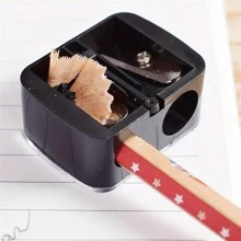 1/2/5/10PCS Double Holes Sharpener, Stainless Steel Blades, Plastic Protective Cover, Waste Catcher And Cleaning Tool,Manual Pencil Sharpener,Back-To-School Season Back To School