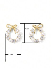 1 Pair Of Hollow Out Round Hoop Earrings, Fashion Multilayer Twisted Stud Earrings, Minimalist Style For Women Halloween Valentine's Day