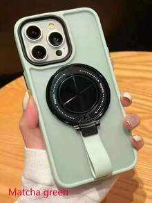 新款啞光透明肌膚質感金屬磁鐵吸附手機殼情侶款,淺紫色,配有 360 度旋轉環形支架,適用於 Iphone 11/12/13/14/15pro Max/15plus - 淺紫 - 查看 4