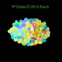 Rocas brillantes, piedras luminosas que brillan en la oscuridad, rocas para acuario, pecera, césped, patio, jardín, decoración exterior y ideas de bricolaje - multicolor - Ver 2