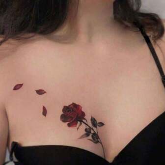 6 Piezas Pegatinas De Tatuaje Temporal Con Diseños De Rosa, Mariposa Y Tatuajes Oscuros, Resistentes Al Agua Y Duraderas Para Mujeres,tatuajes maquina para tatuar tatuajes falsos