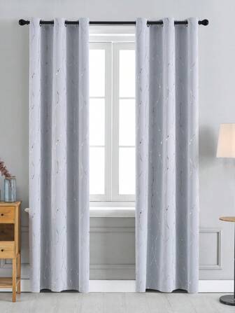 1入組/熱壓隔熱環阻光精美製作/多用途窗戶處理，適用於臥室、客廳、陽台、酒店、辦公室等。