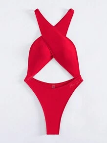 New Arrival Halter Neck Tight Backless Holiday One-Piece Swimsuit Summer