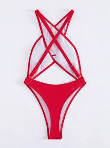 New Arrival Halter Neck Tight Backless Holiday One-Piece Swimsuit Summer
