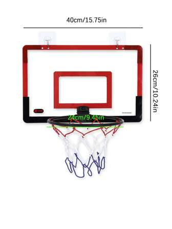 24cm Red Indoor Foldable Basketball Rack Without Drilling