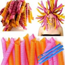 20 Stück Haarlockenwickler ohne Hitze, Spiral-Locken Styling Set, Magic Hair Lockenwickler mit Styling-Haken für zu Hause, Salon, DIY, die meisten Frisuren (15,7 Zoll/40 cm), Haarlockenwickler, hitzefrei Locken, Haarkräusler, Friseurprodukte und Zubehör für Reise Schönheitsessentials