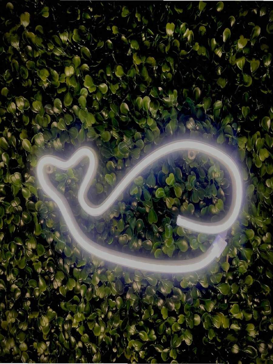 Luminária De Parede Baleia Neon Led Decoração Luz 110/220V