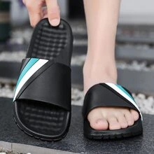 Nam , Thoáng khí , Số lớn Nhà  Dép xăng đan Đối với Ngoài trời Sử dụng In Mùa hè - màu đen - Xem 2