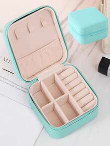 Ngẫu nhiên Có thể mang đi Nhung Hộp thu nạp trang sức Đối với Hoa tai , Nhẫn , Dây chuyền , Du lịch Hộp đựng - Màu sắc tùy ý - Xem 2