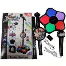 Microphone With Stand - Karaoke Song Instrument Toy, For Brain Training And Education - Birthday Gift - Multicolor - View 6