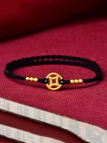 1pc  Adjustable Rope Lucky Wealth Bracelets For Men Women